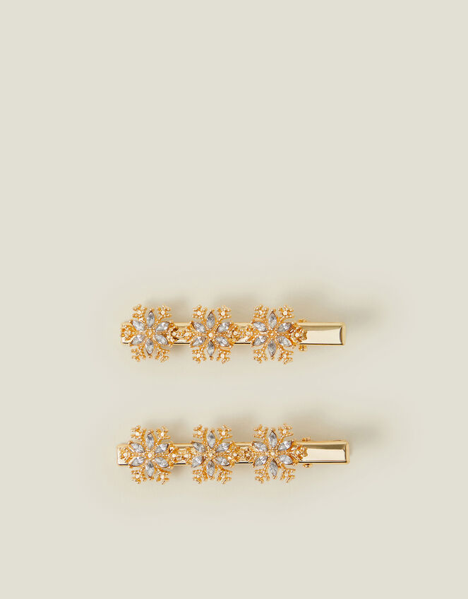 2-Pack Snowflake Salon Hair Clips, , large