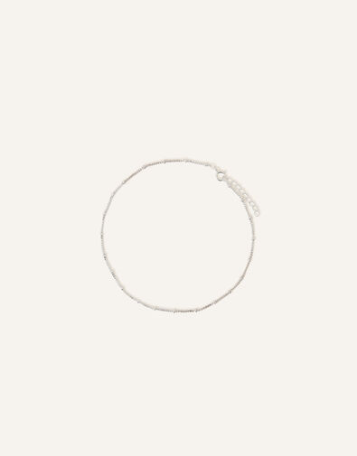 Sterling Silver Bobble Chain Anklet, , large