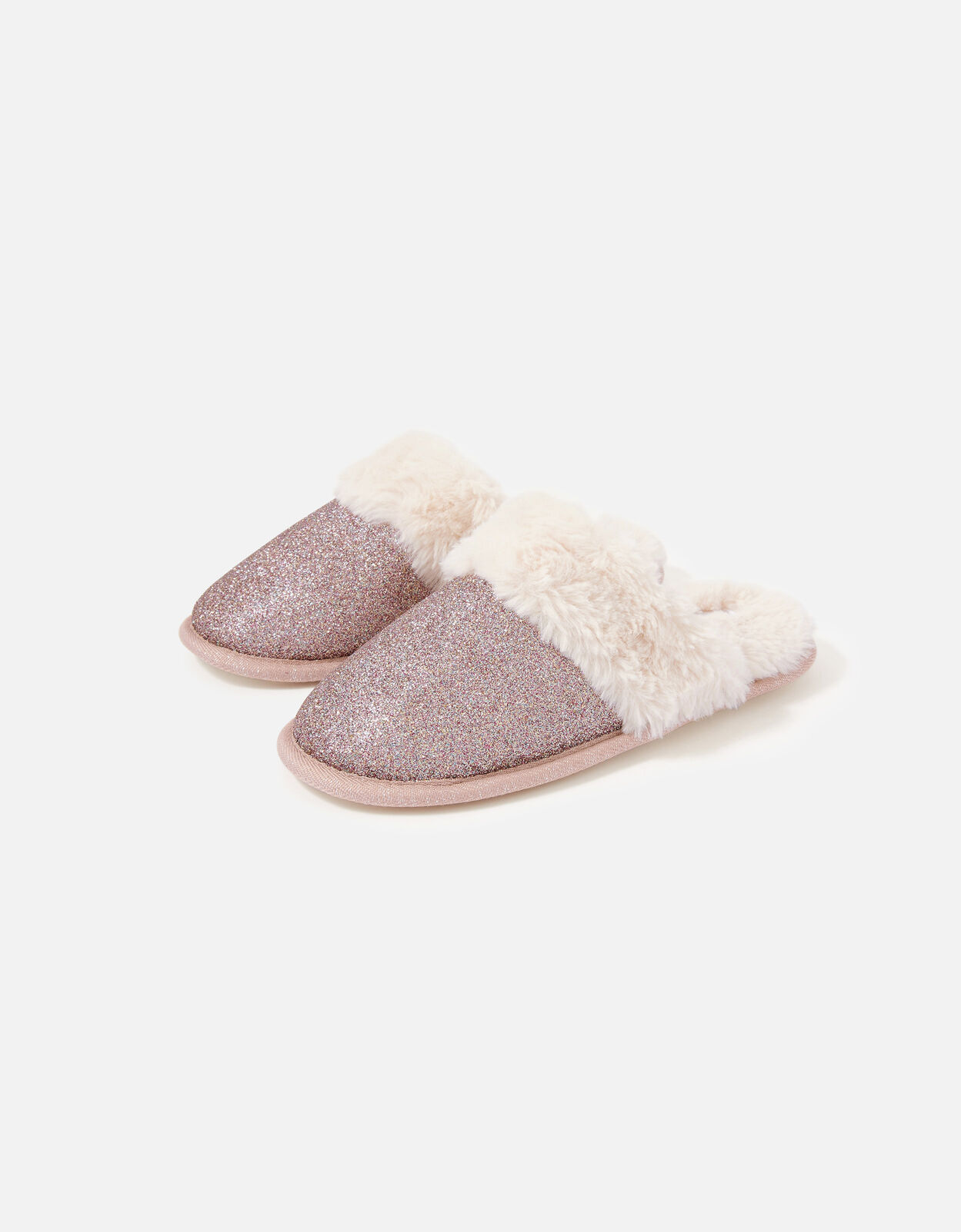 Glitter Fluffy Mule Slippers Purple Slippers Accessorize Global