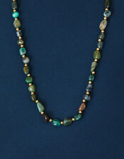 14ct Gold-Plated Stone Beaded Necklace, , large