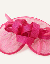 Penelope Sinamay Bow Band Fascinator, Pink (PINK), large