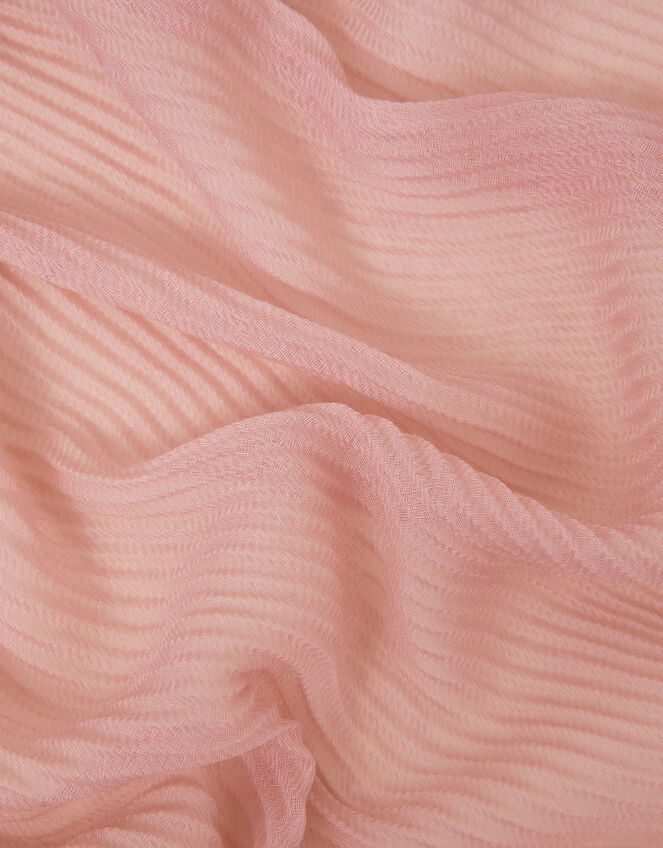 Lightweight Pleated Scarf, Pink (PINK), large