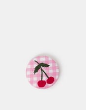 Cherry Gingham Compact Mirror, , large