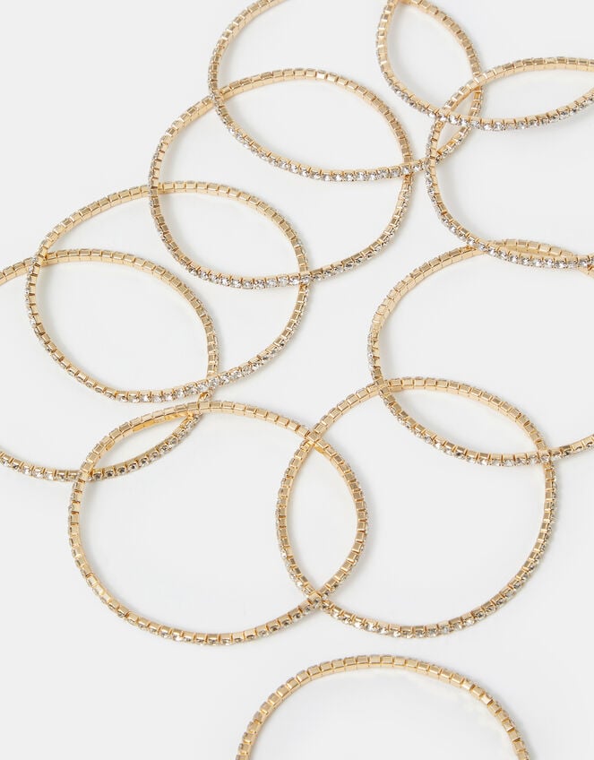 10-Pack Crystal Stretch Bracelets, , large