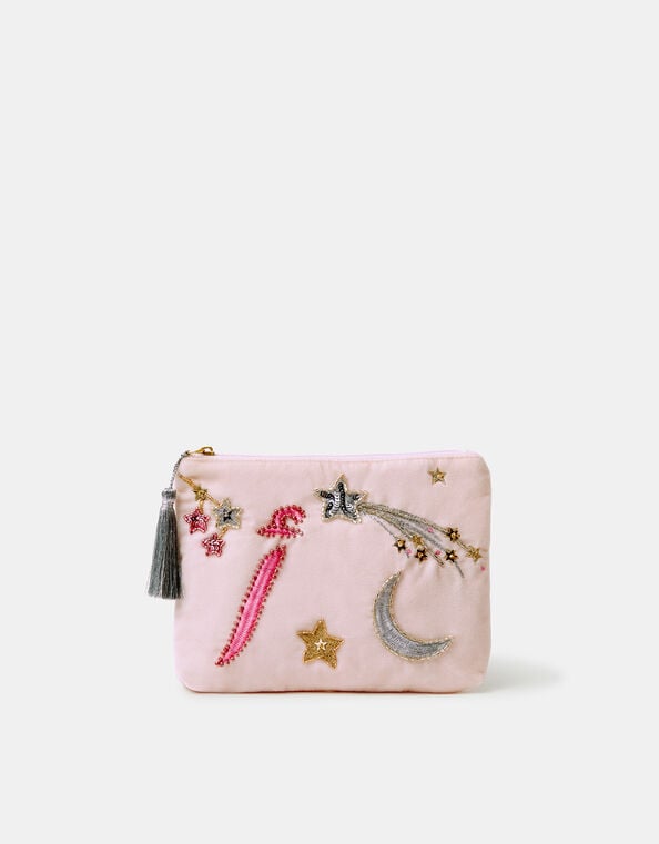 Embellished Arabic Initial Ramadan Pouch, Pink (PINK), large