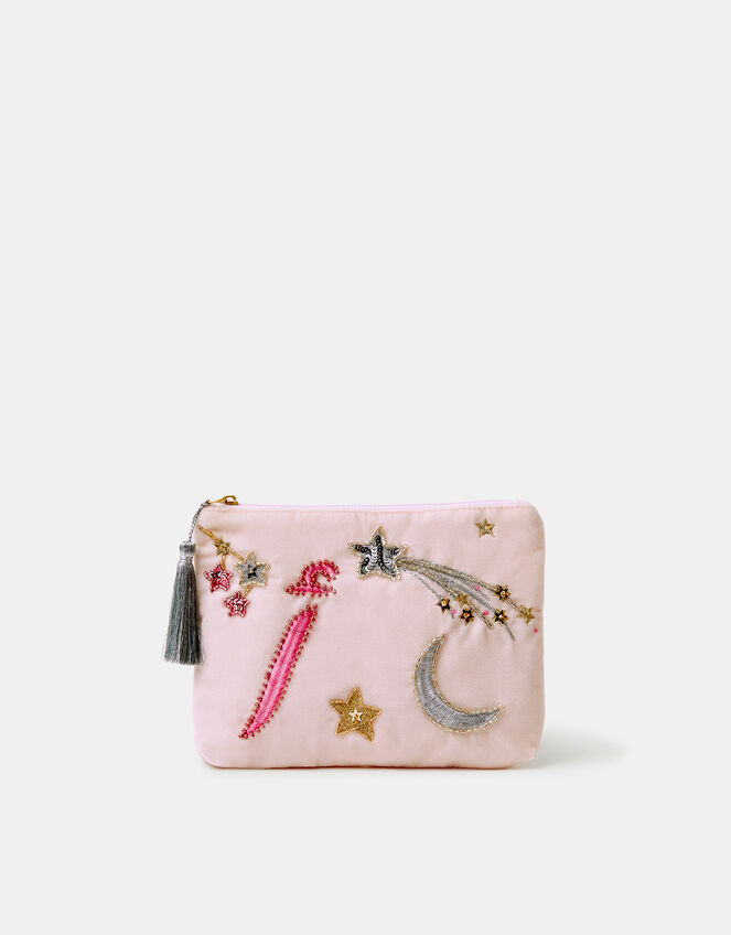 Embellished Arabic Initial Ramadan Pouch, Pink (PINK), large