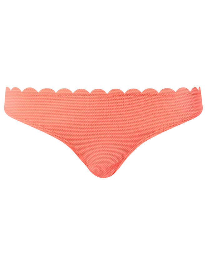 Scalloped Bikini Briefs, Orange (CORAL), large