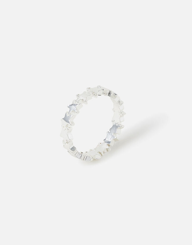 Star Band Ring, Silver (SILVER), large