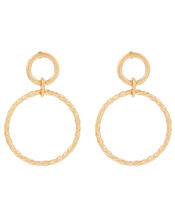 Twisted Circle Drop Earrings, , large