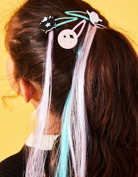 Girls Halloween Hair Extensions, , large