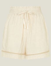 High Waist Beach Shorts, Camel (BEIGE), large