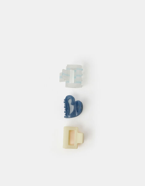 3-Pack Heart & Square Resin Claw Clips, , large