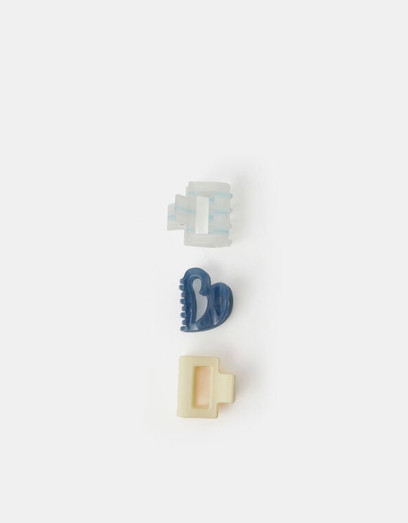 3-Pack Heart & Square Resin Claw Clips, , large