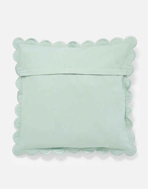 Scallop Edge Cushion Cover, Blue (BLUE), large