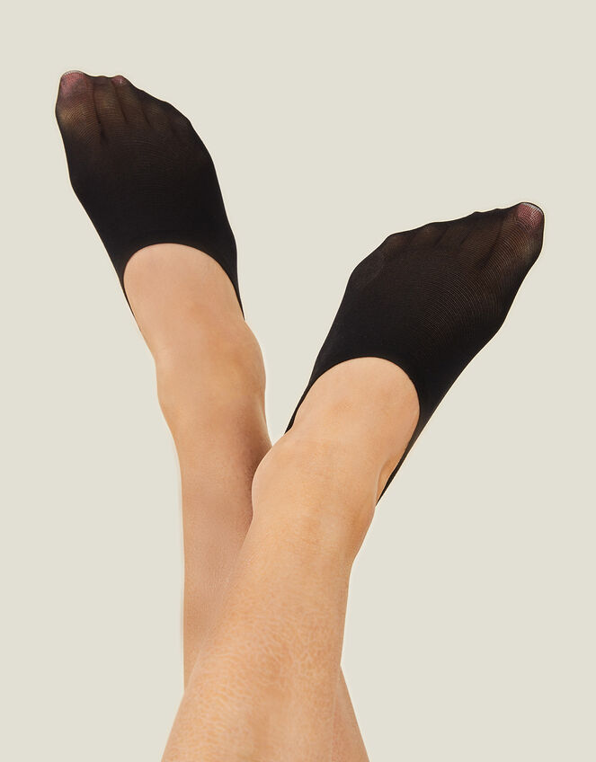 2-Pack Footsie Socks, Black (BLACK), large
