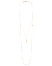 Gold-Plated Double-Chain Long Necklace, , large