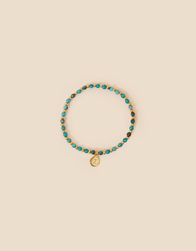 14ct Gold-Plated Healing Stone Apatite Bead Bracelet, , large