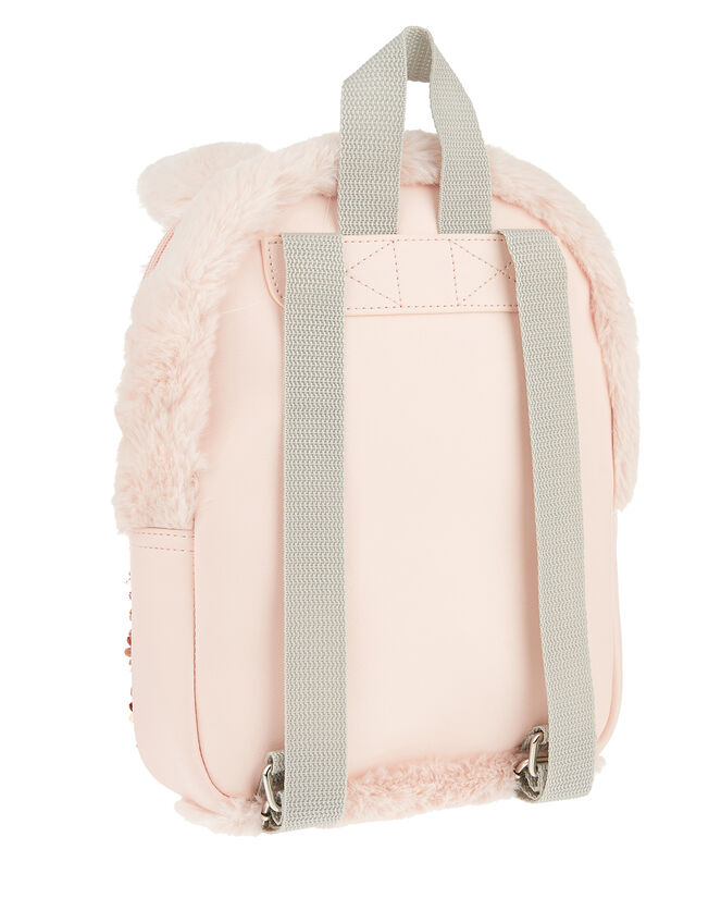 Bella Bunny Fluffy Sequin Backpack, , large