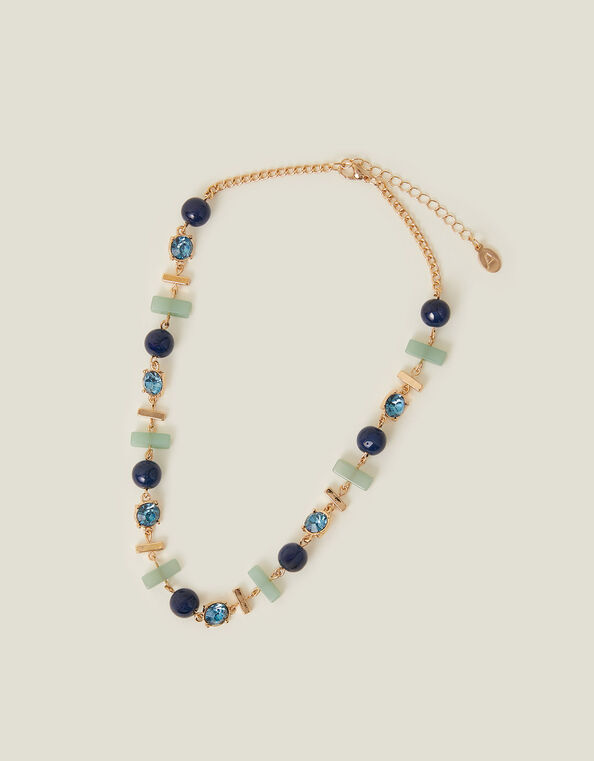 Mixed Shape Stone Necklace, , large