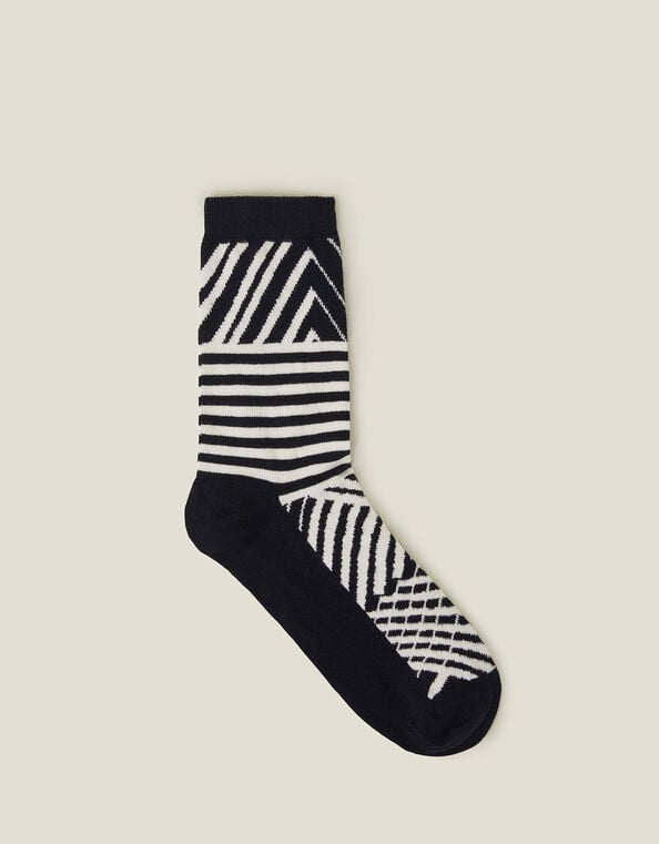 Geometric Print Socks, , large