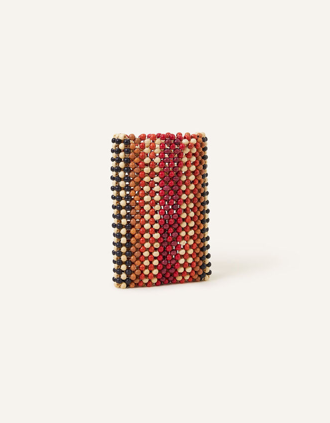 Wooden Beaded Phone Pouch, , large