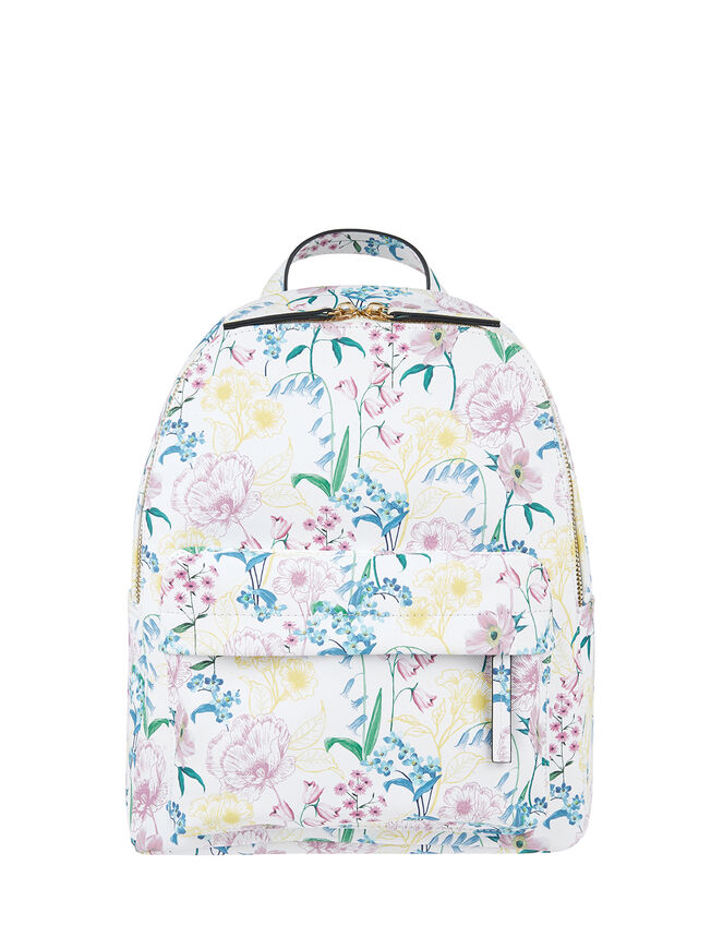 Rosie Floral Print Compact Backpack, , large