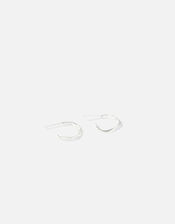 Sterling Silver Twist Hoops, , large