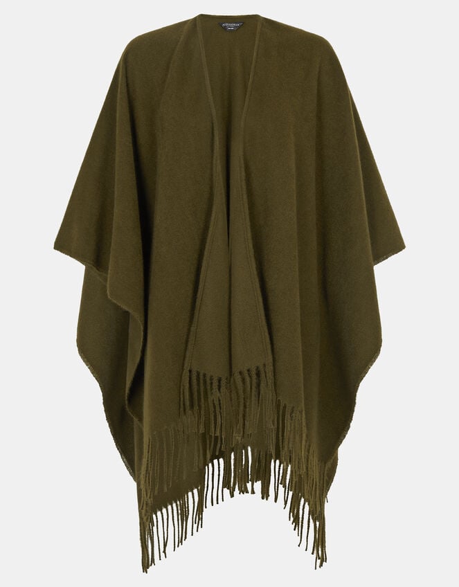 Fringe Knit Poncho, , large