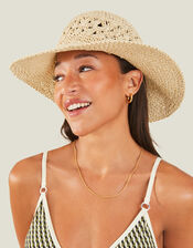 Loose Weave Floppy Hat, , large