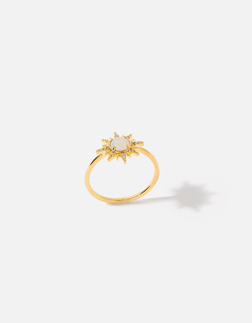 Gold-Plated Opal Starburst Ring, Gold (GOLD), large