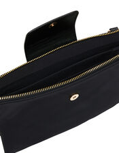 Nylon Cross-Body Bag, Black (BLACK), large