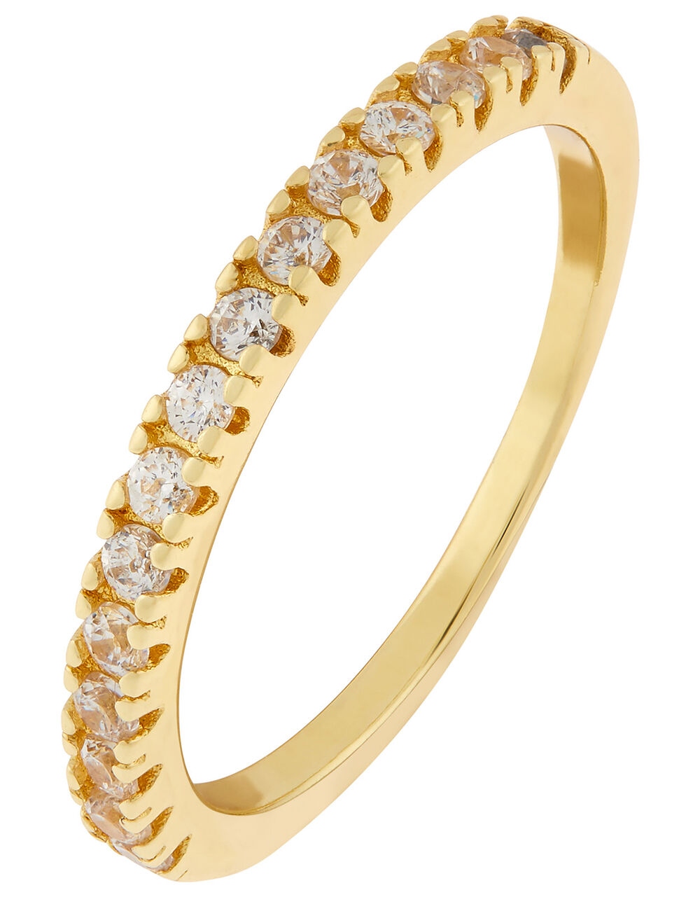 Gold-Plated Crystal Eternity Band Gold | Z for Accessorize | Accessorize UK
