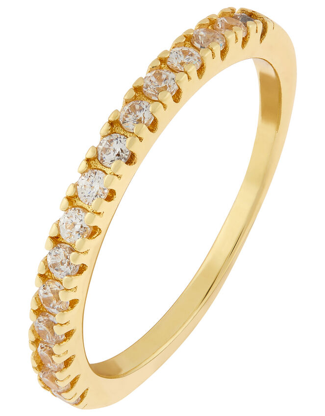 Gold-Plated Crystal Eternity Band, Gold (GOLD), large