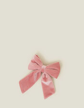 Kids Velvet Bow Barrette Clip, , large