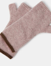 Wool & Cashmere Blend Wrist Warmers, Camel (OATMEAL), large