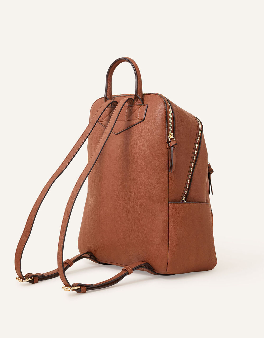 Classic Zip Around Backpack Tan Backpacks Accessorize UK
