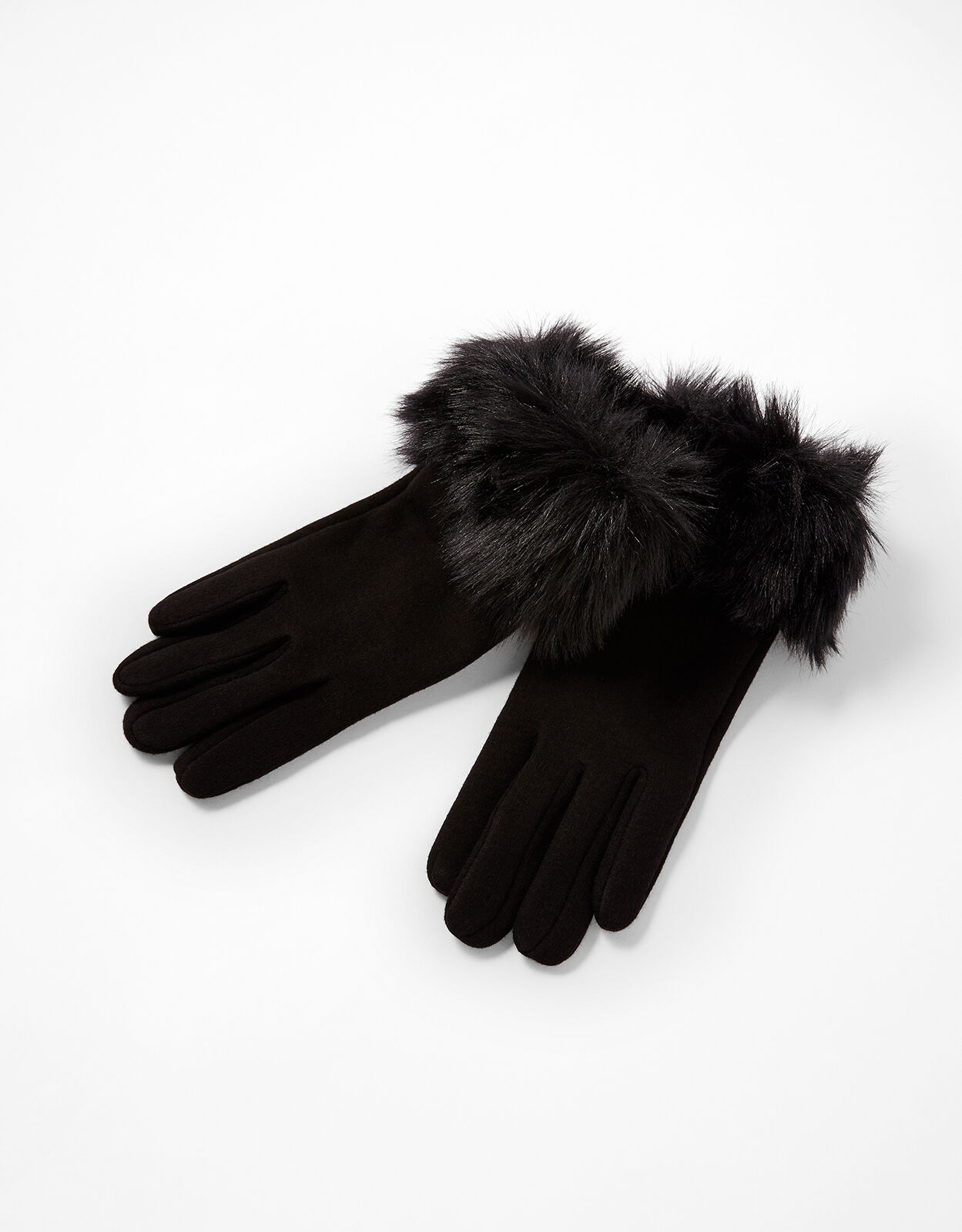 Fur cuff gloves best sale