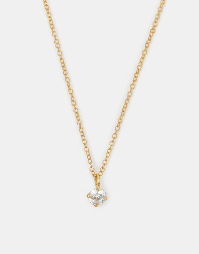 Lab Grown Diamond 0.1ct Pendant Necklace 9ct Gold, , large