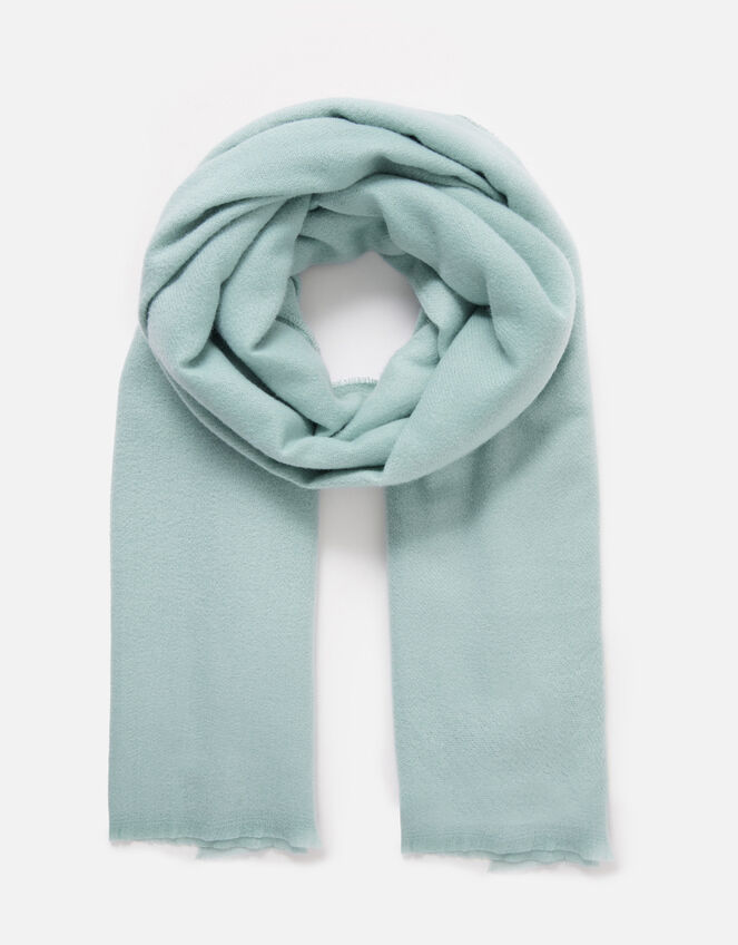 Plain Blanket Scarf , Duck Egg (DUCK EGG), large