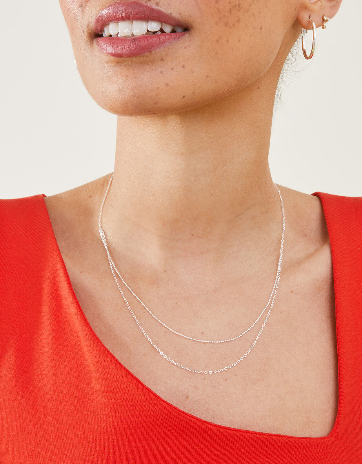 Sterling Silver Layered Necklace