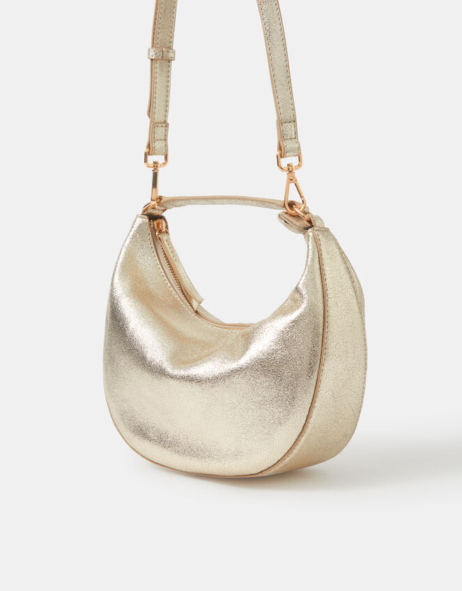 Shimmer Suede Handheld Bag, , large