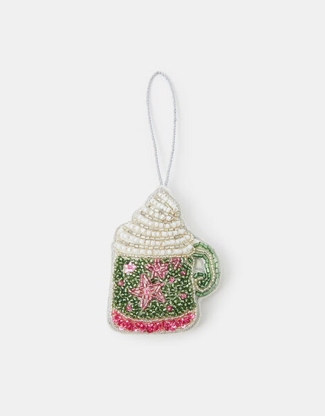 Hot Chocolate Beaded Christmas Tree Decoration, , large