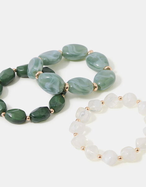 3-Pack Resin Bead Stretch Bracelets, , large