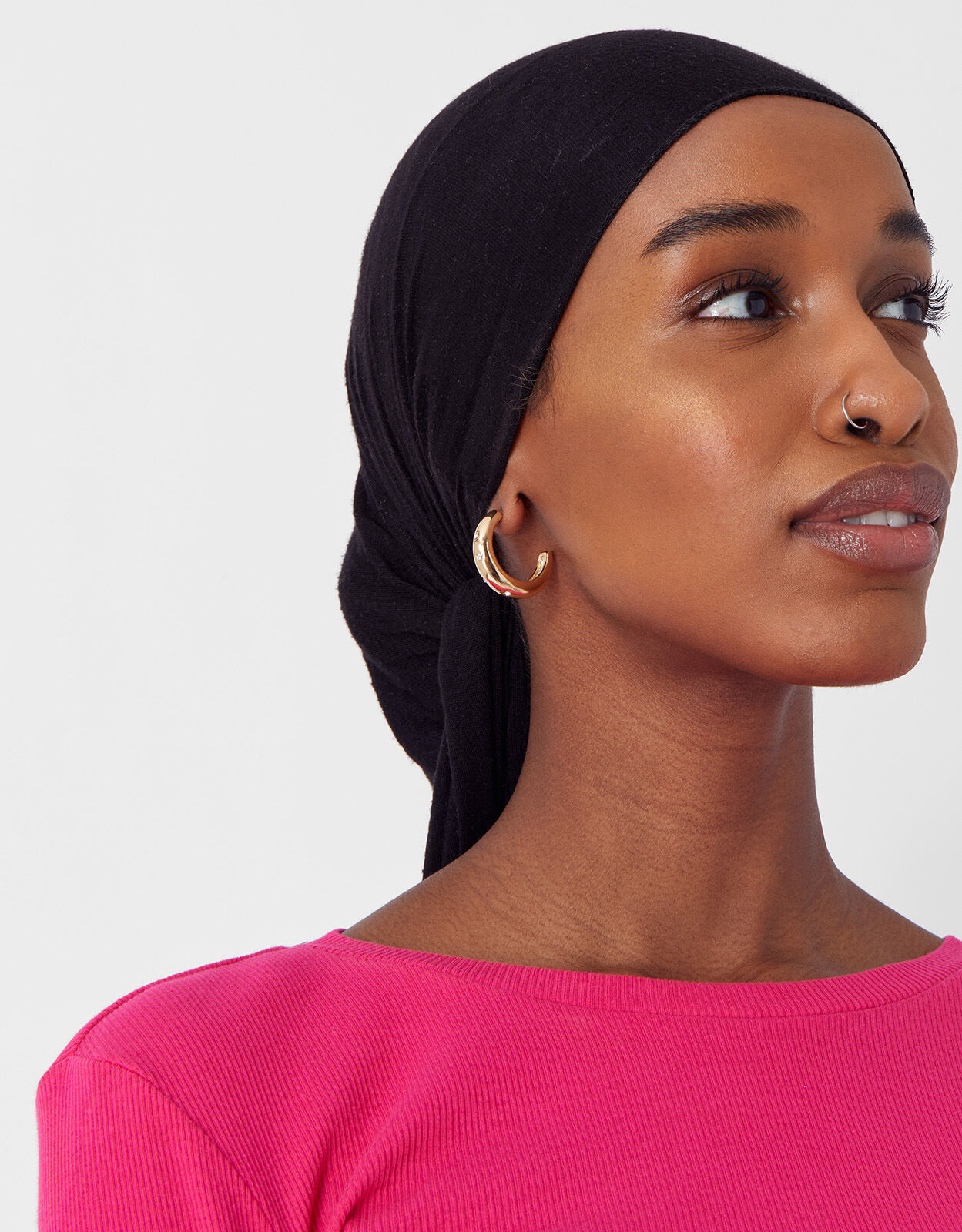 Large star cheap hoop earrings