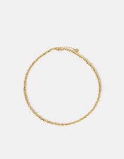 14ct Gold-Plated Textured Bead Necklace, , large