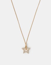 Girls Initial Star Pendant Necklace, Gold (GOLD), large