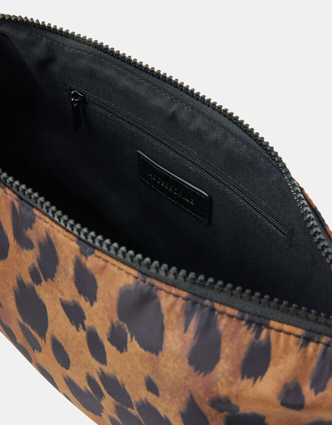 Animal Print Sling Crossbody Bag, , large