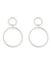 Twisted Circle Drop Earrings, , large