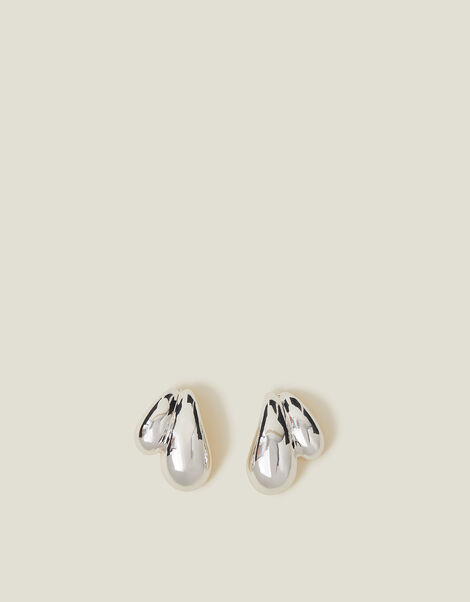 Double Curve Drop Earrings, , large