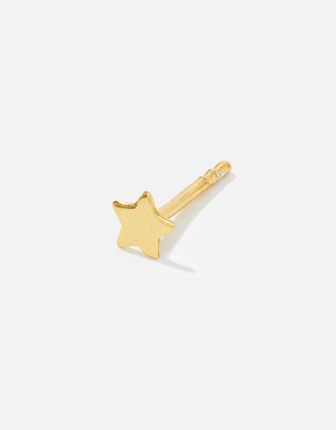 Gold-Plated Single Star Stud, , large